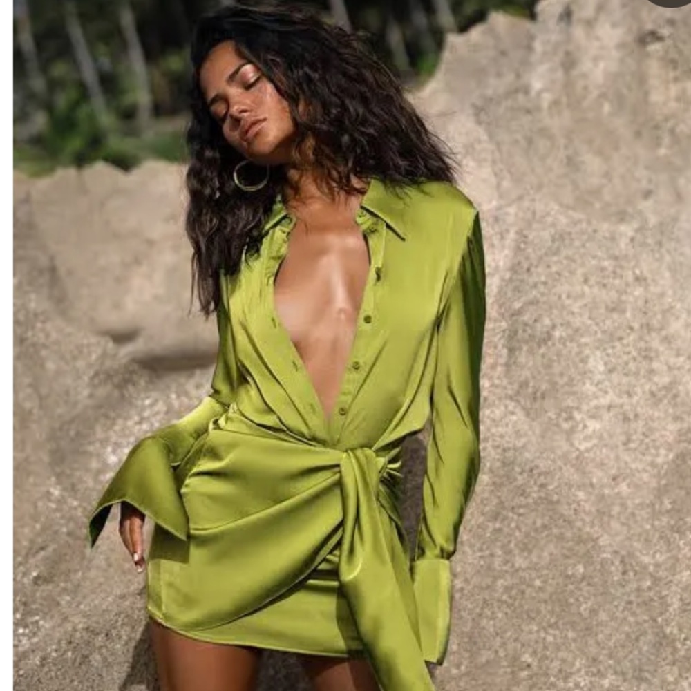 Rat & Boa Green Wrap Dress